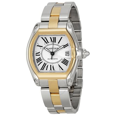 two toned cartier watch|cartier roadster two tone men's.